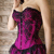 Fucsia Satin and Lace