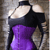 Pointed Cetim Roxo com Canaletas Extras